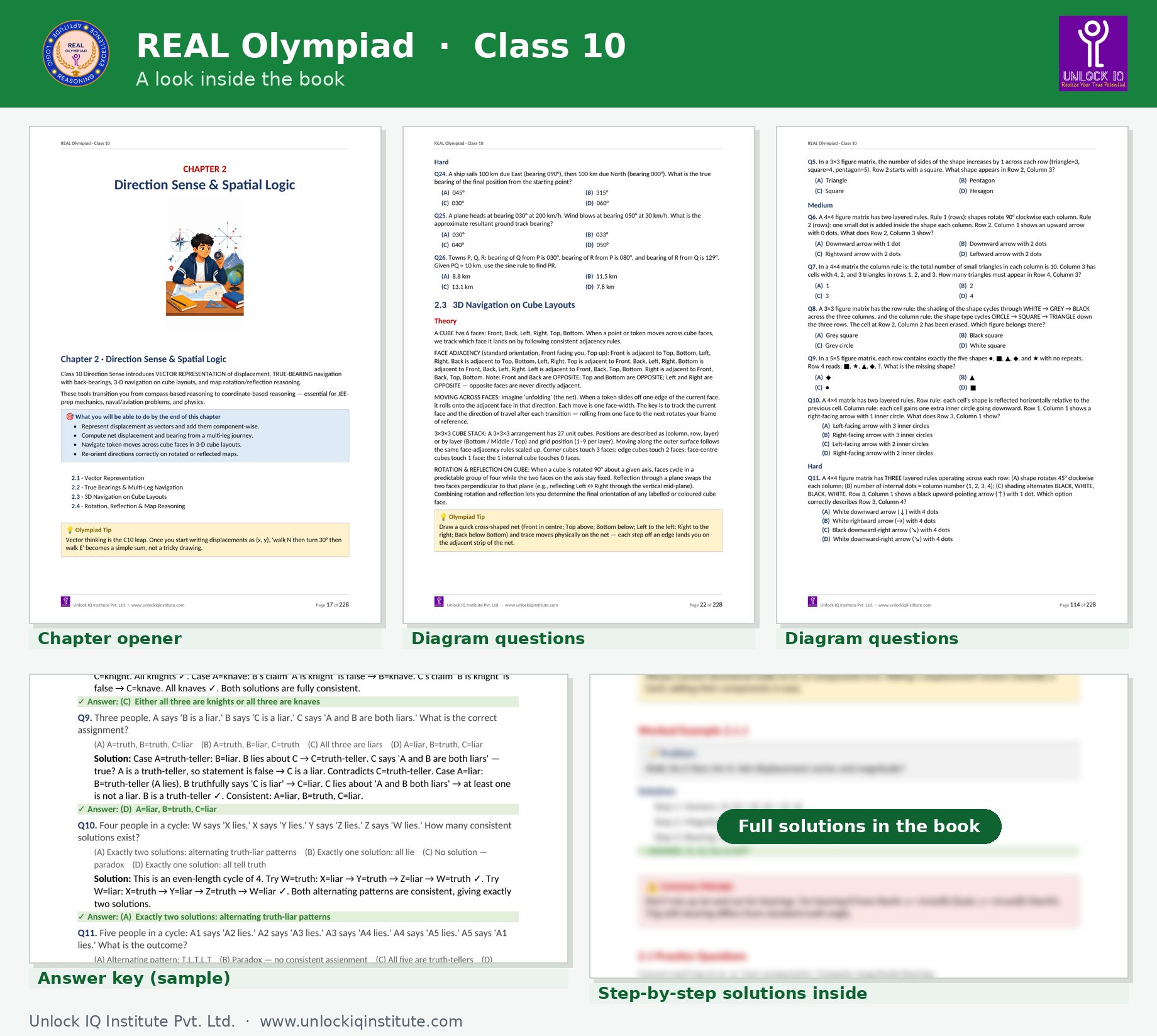 Sample pages from the REAL Olympiad Class 10 book