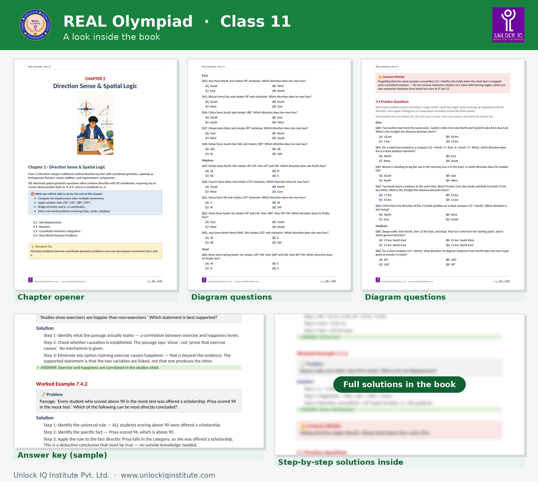 Sample pages from the REAL Olympiad Class 11 book